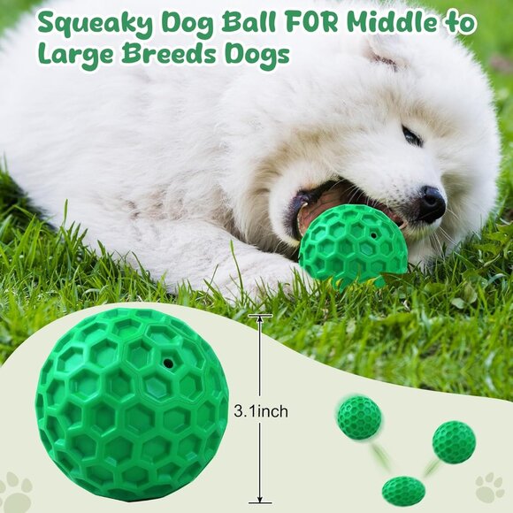 Tough Dog Chew Toys for Aggressive Chewers, Indestructible Dog Balls for Aggress - Picture 2 of 8